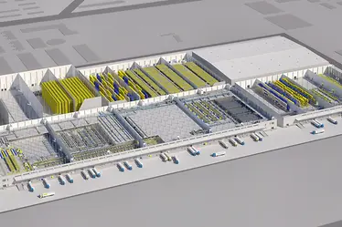 Suning elosztó központ 3D-s látványterve, Nanjing, Kína