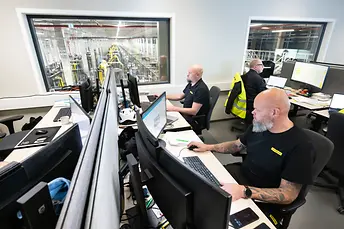 Ellenőrző központ a svéd Coop elosztóközpontjában